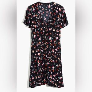 Madewell V-Neck Button-Front Mini Dress